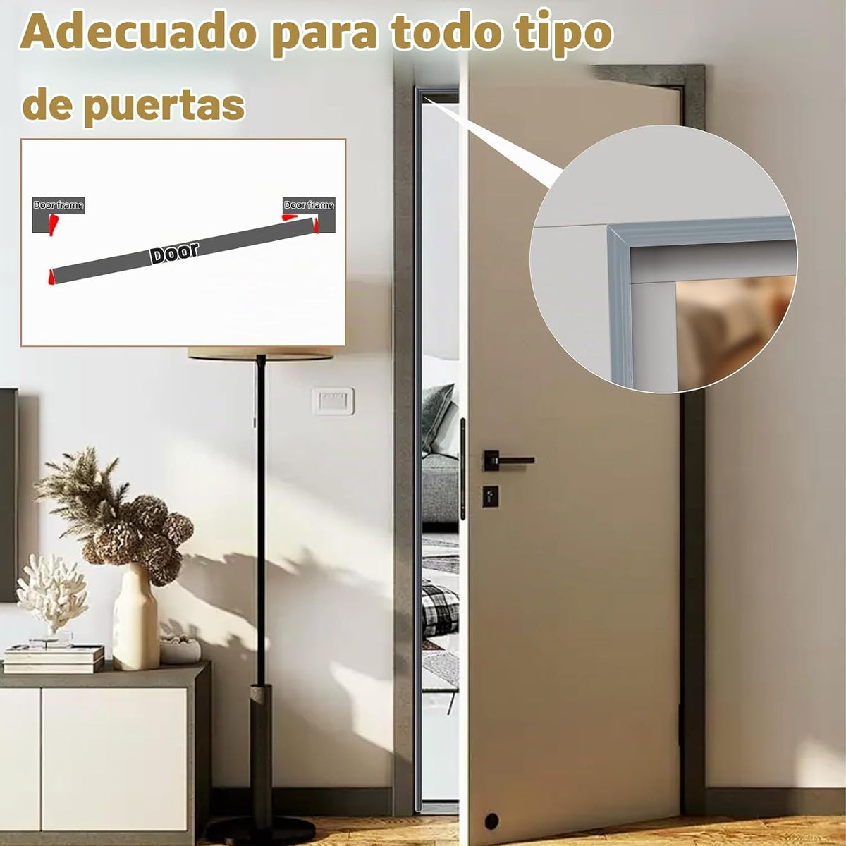 Tira de sellado de espuma en forma de cuña de 196" para ventana...