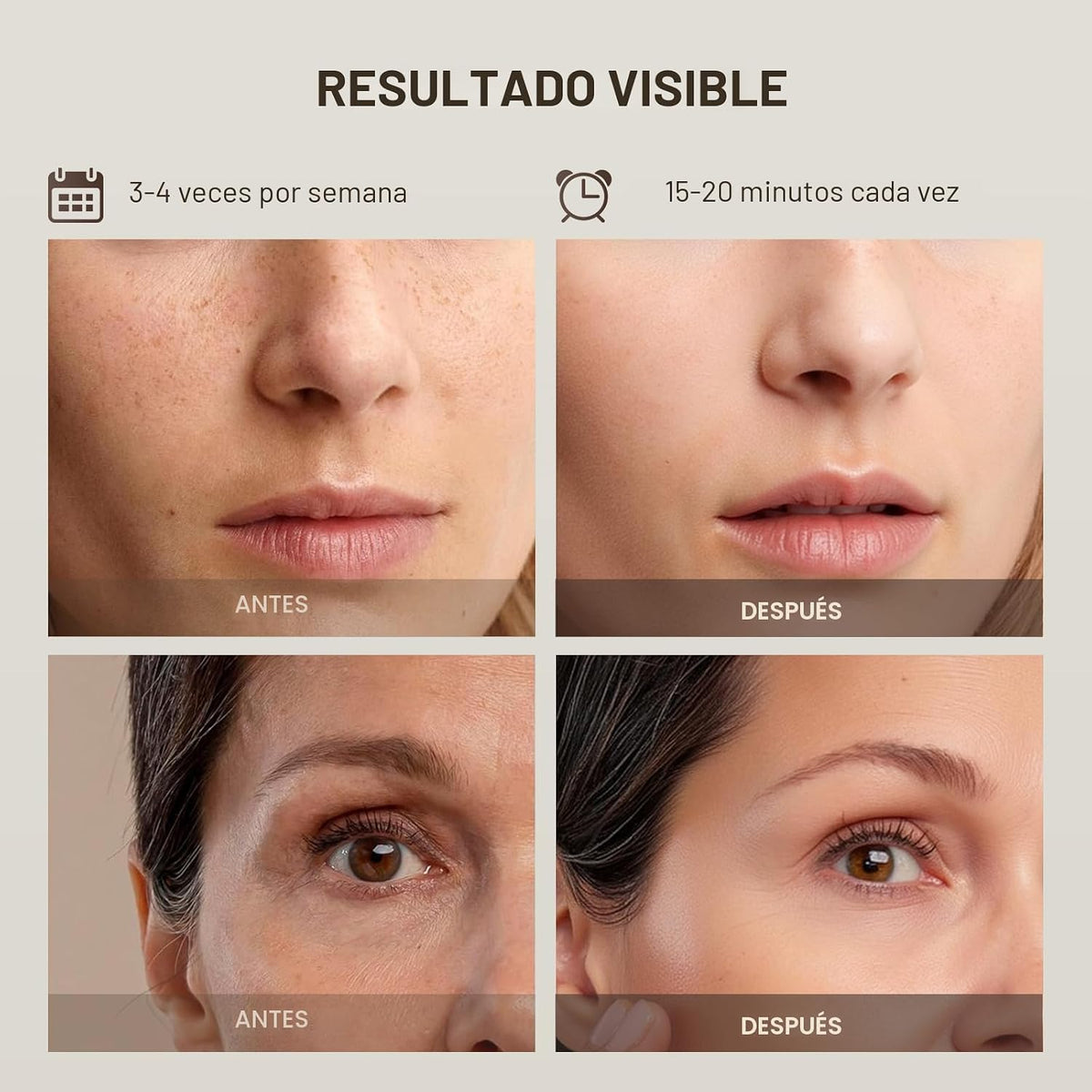 TOYHIS Máscara facial LED terapia de luz, máscara de terapia de luz...
