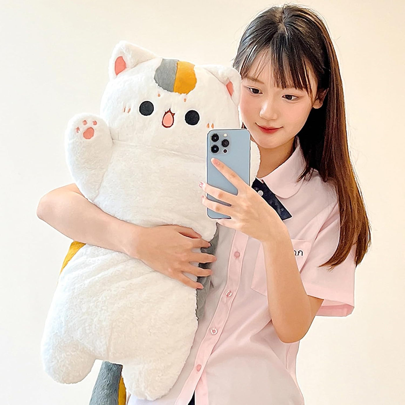Ditucu - Almohada de peluche de gato Taiyaki grande de 32 pulgadas,...