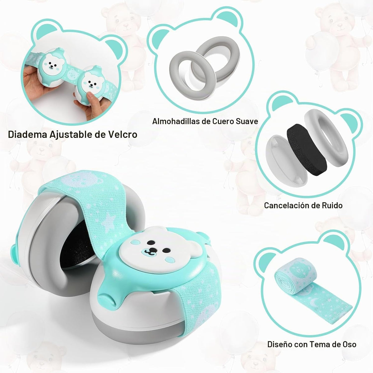 YomauiYee Auriculares para bebé, protección de oído infantil con ca...