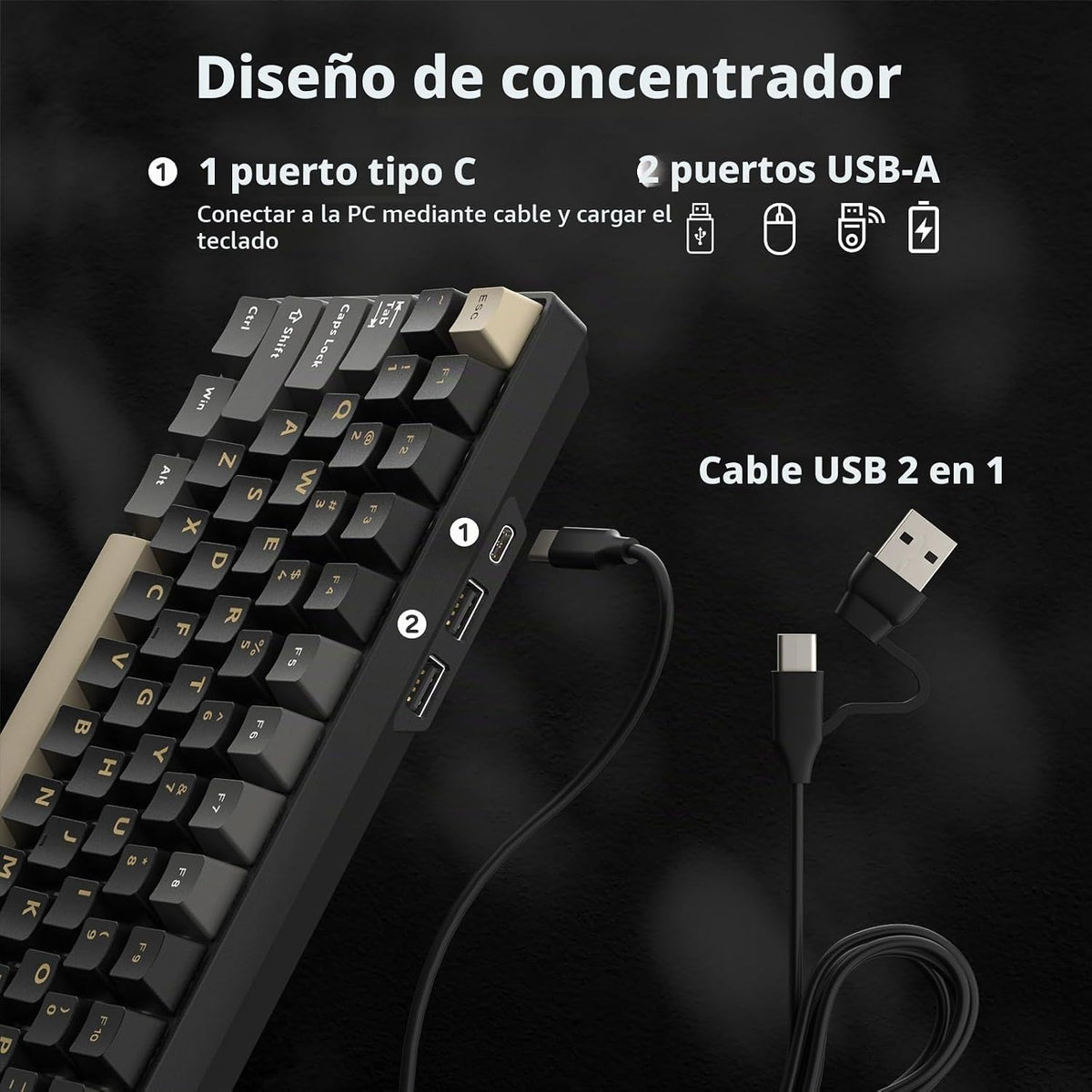 RK ROYAL KLUDGE RK96 RGB Edición Limitada, teclado mecánico inalámb...