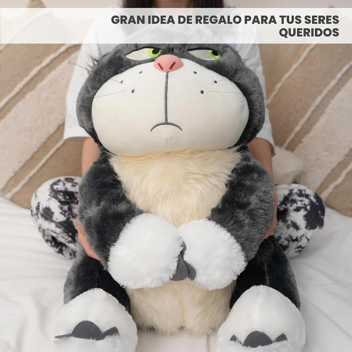 Juju Juguetes de Felpa Gato Gruñón (66 cm) - Peluche Gigante de Gat...
