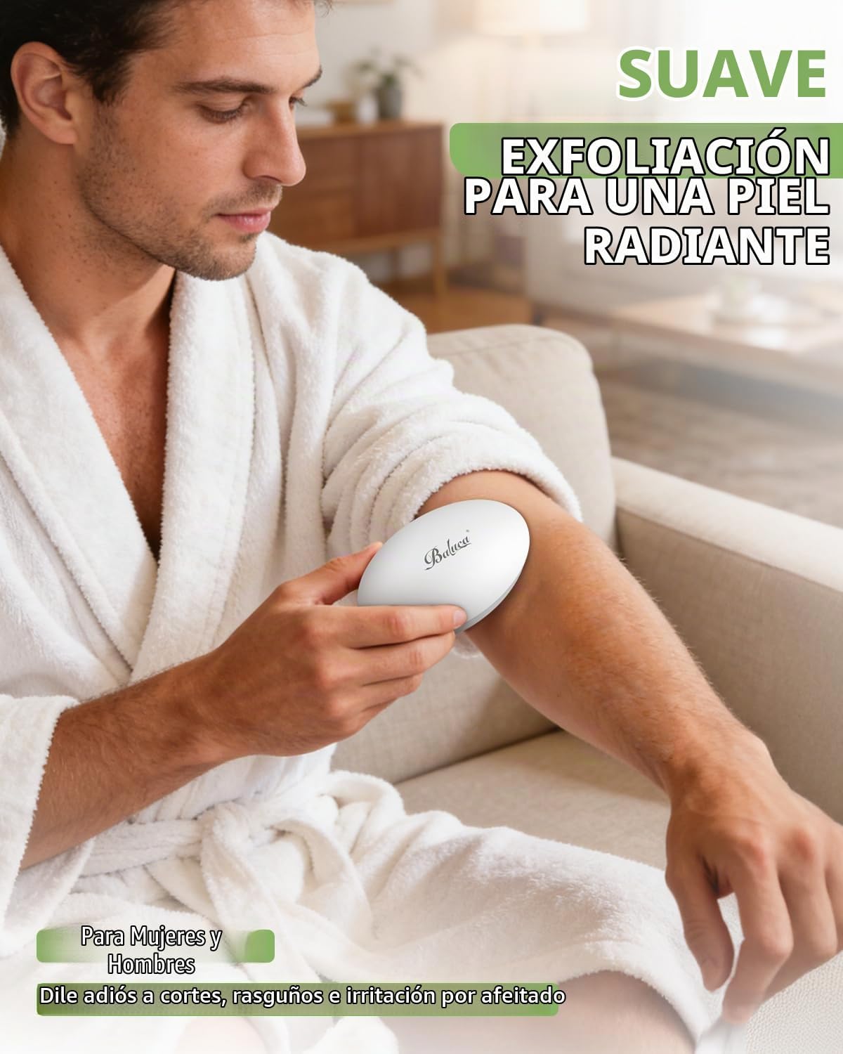 BALUCA Borrador de pelo de cristal para mujeres y hombres, herramie...