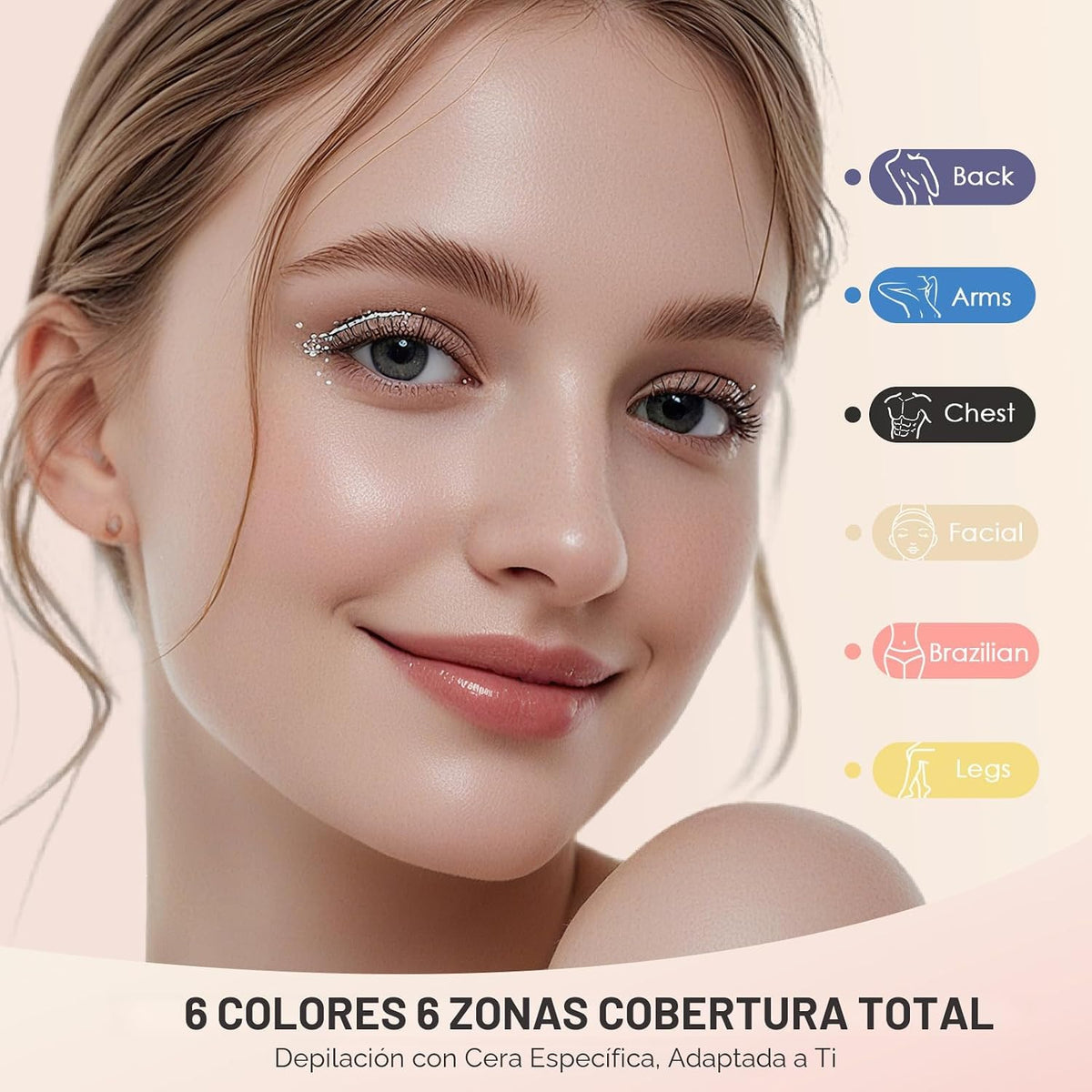 KeShi Kit de depilación para mujeres y hombres, calentador de cera...