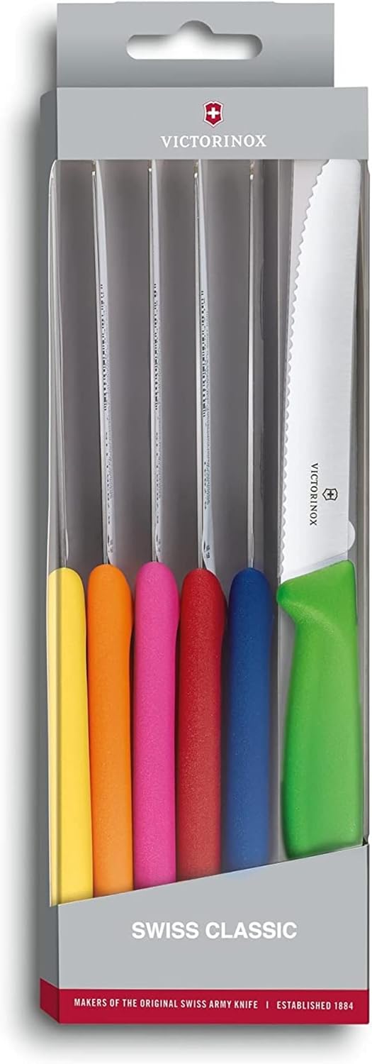 Victorinox Swiss Classic - Juego de cuchillos de mesa y tomate de 6...