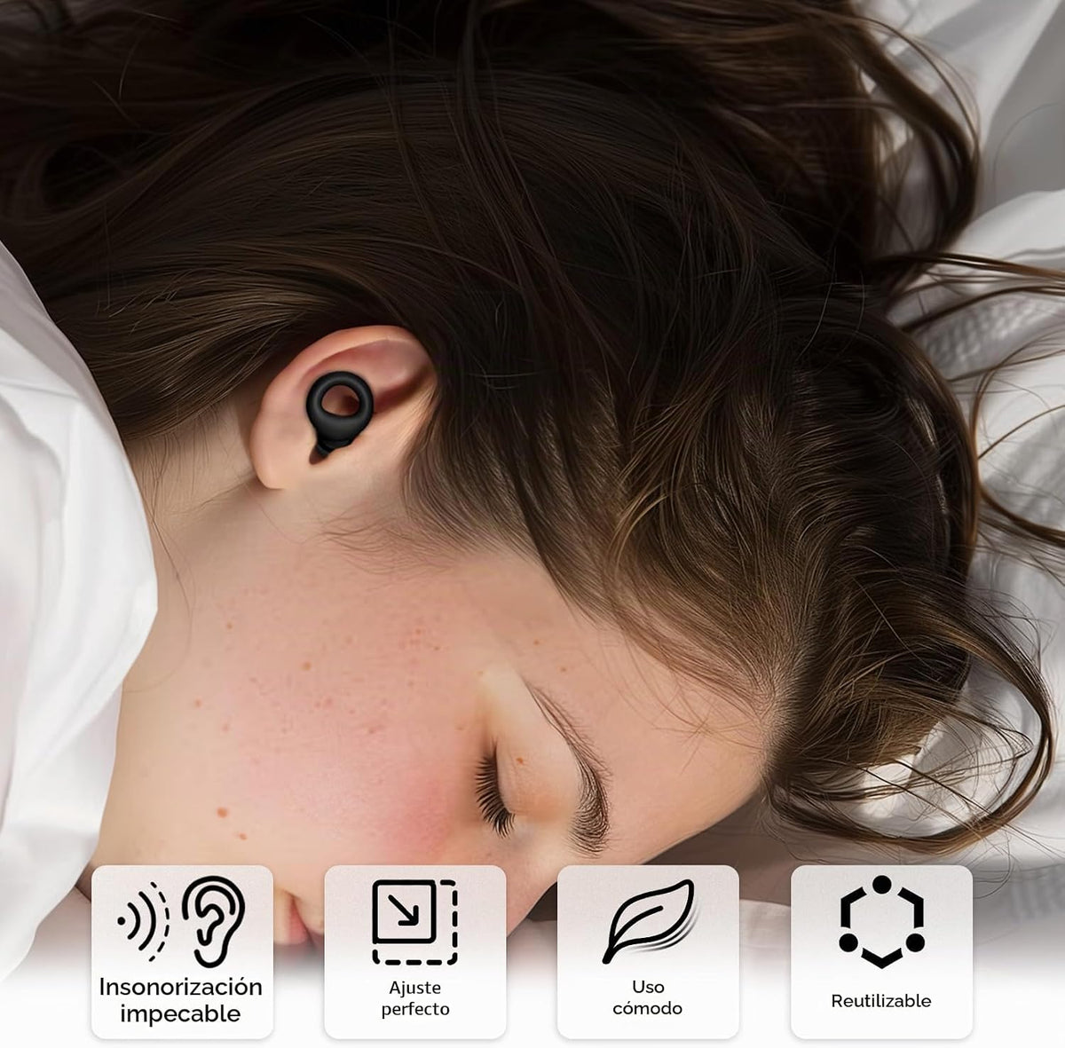 Tapones para los oídos con cancelación de ruido para dormir y conce...
