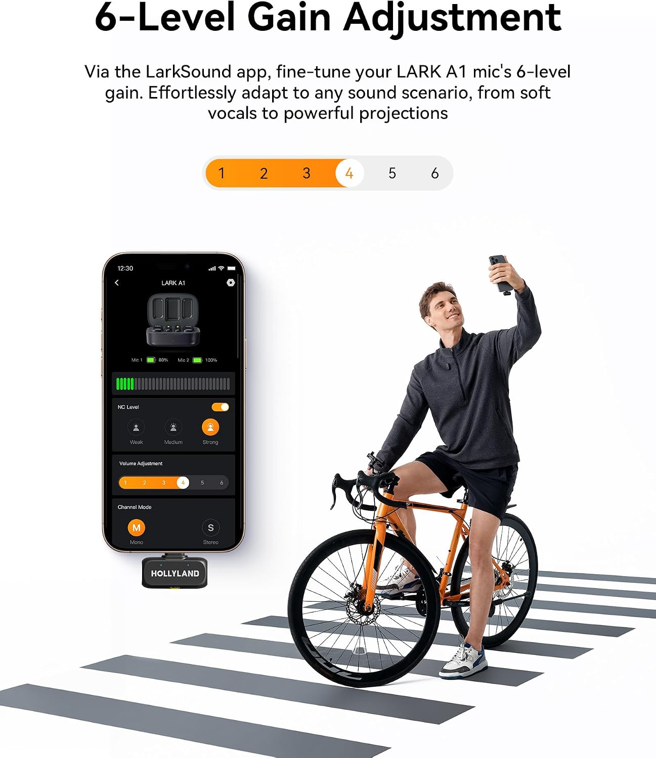 Hollyland Lark A1 Mini micrófono inalámbrico para iPhone y Android,...