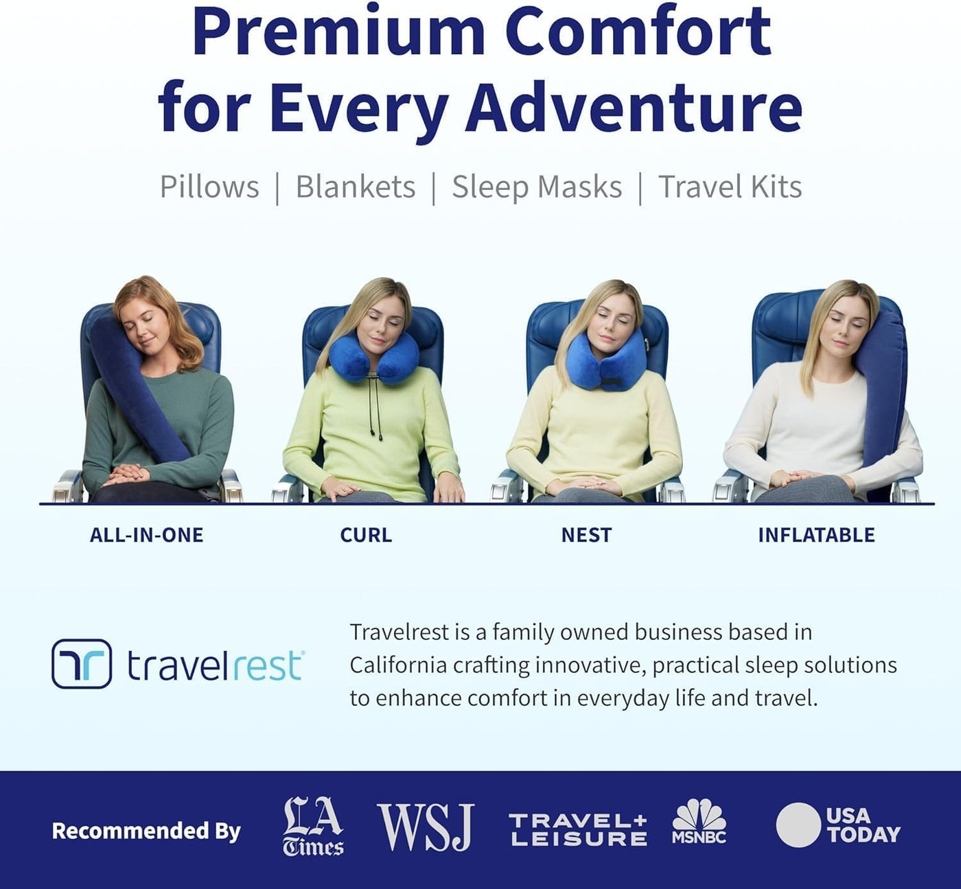 Almohada de apoyo para el cuello TRAVELREST Nest - Esenciales de vi...