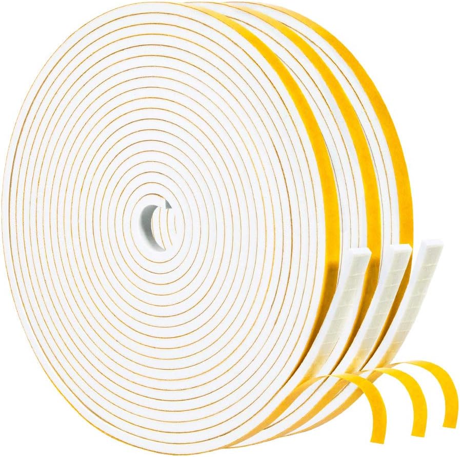 Yotache White Doors - Burlete para ventanas de 1\/4" x 1\/8"...