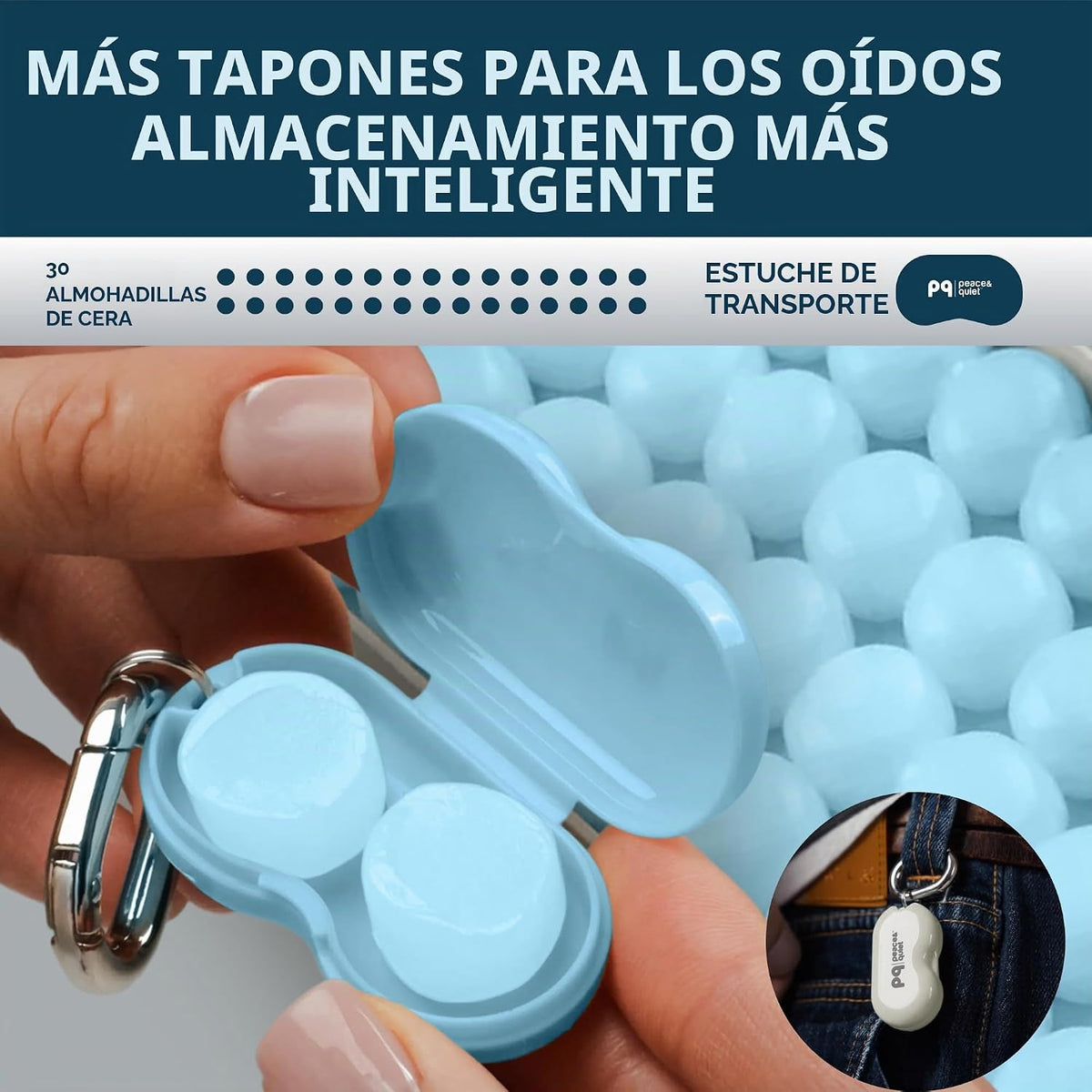 Peace&amp;Quiet PQ - Tapones para los oídos de silicona para dormir...