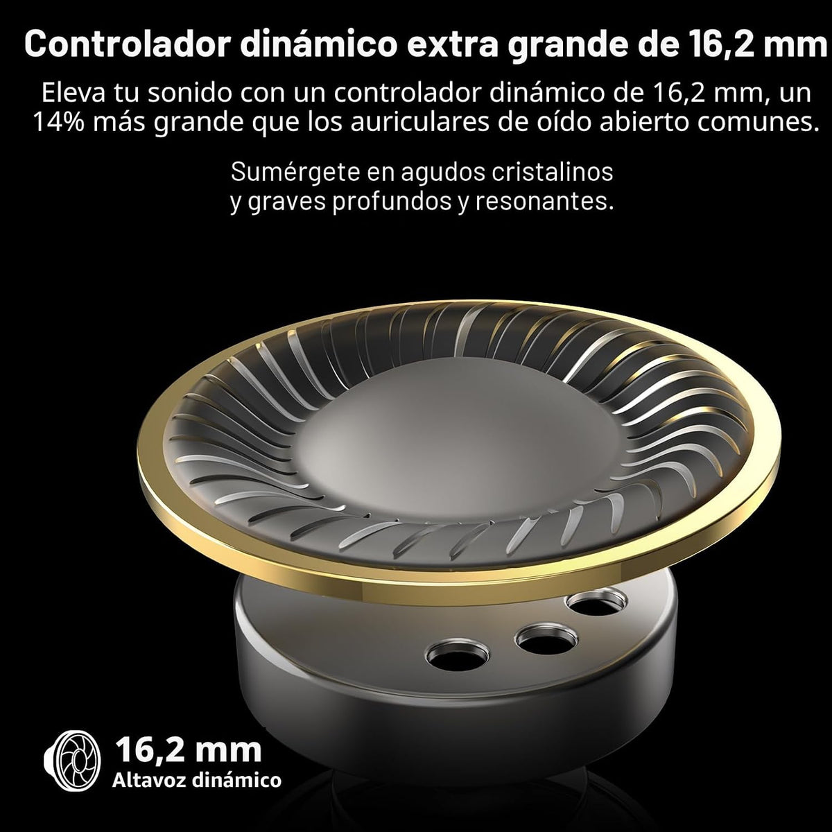TOZO OpenEgo Auriculares abiertos 80H Bluetooth 5.3 Auriculares dep...