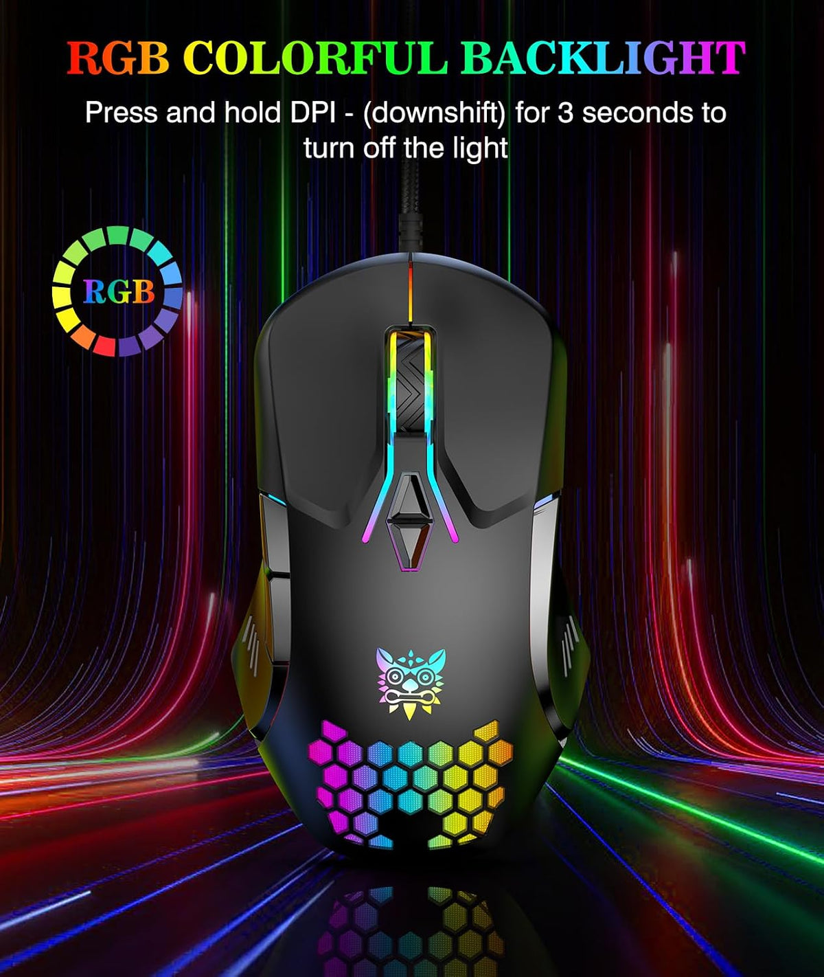 Teclado inalámbrico de tres modos y mouse para juegos de PC con cable