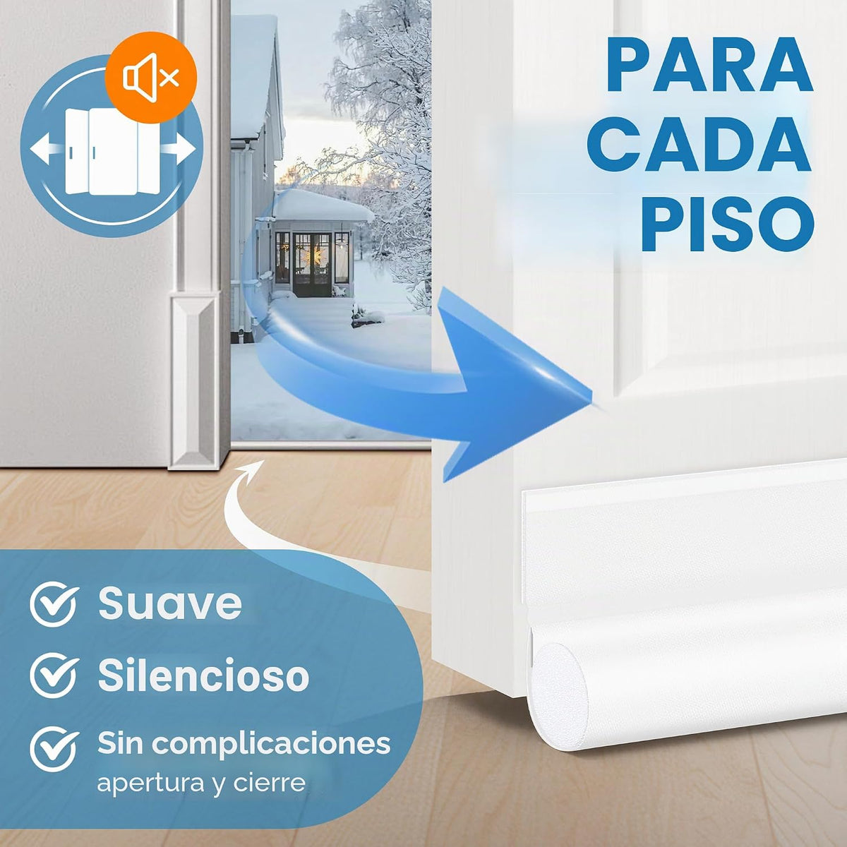 MAXTID Topes para debajo de la puerta de 36 pulgadas, bloqueadores...