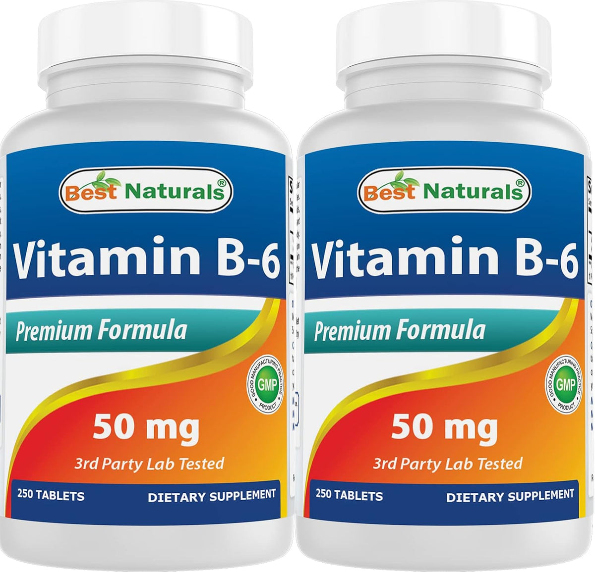 Best Naturals Vitamina B6 50 mg 250 tabletas (250 unidades (paquete...