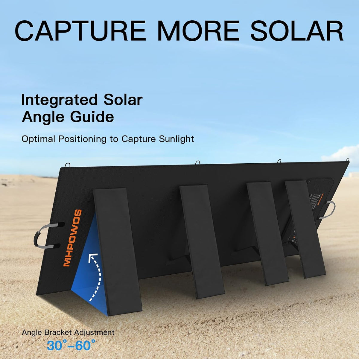 Panel solar portátil de 400 W, paneles solares plegables ligeros co...