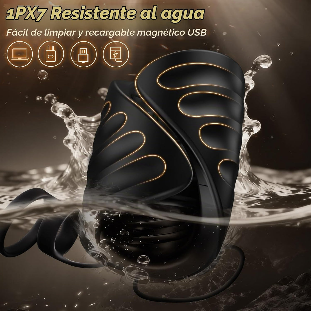 Juguetes sexuales masculinos para hombres Vibrador, 9 vibrador elás...