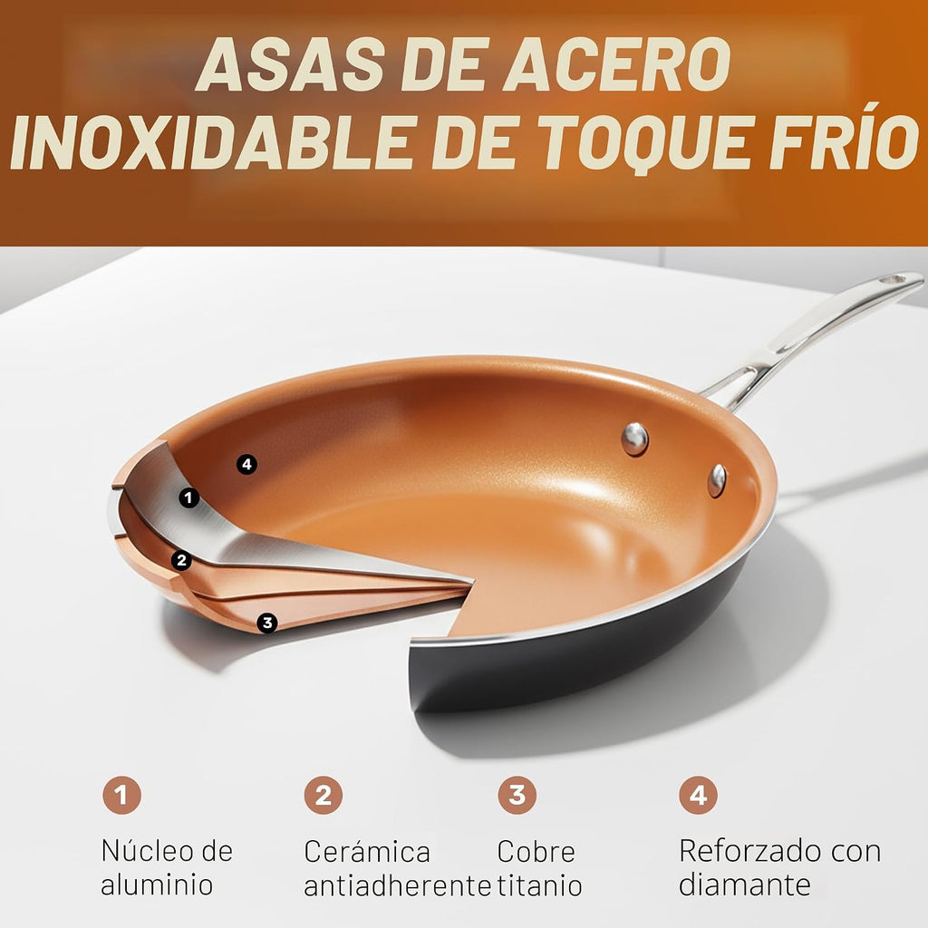 GOTHAM STEEL - Juego de 12 piezas de utensilios de cocina de cerámi...