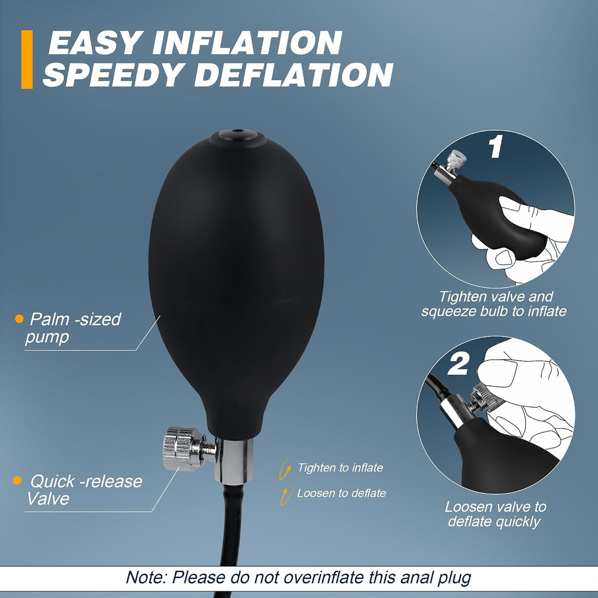 Tapón Anal Inflable Tapón Anal Grande - AMPLPUMP Consolador Inflabl...