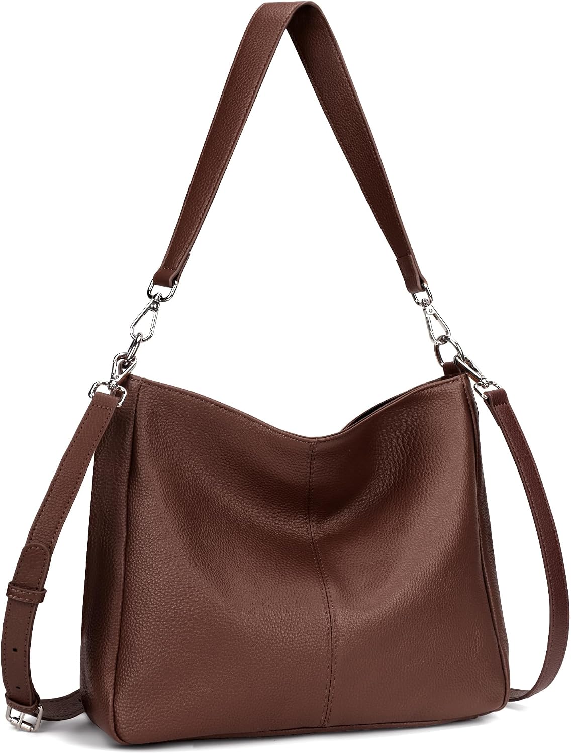 befen Bolso Hobo de cuero genuino para mujer, bolso de hombro para...
