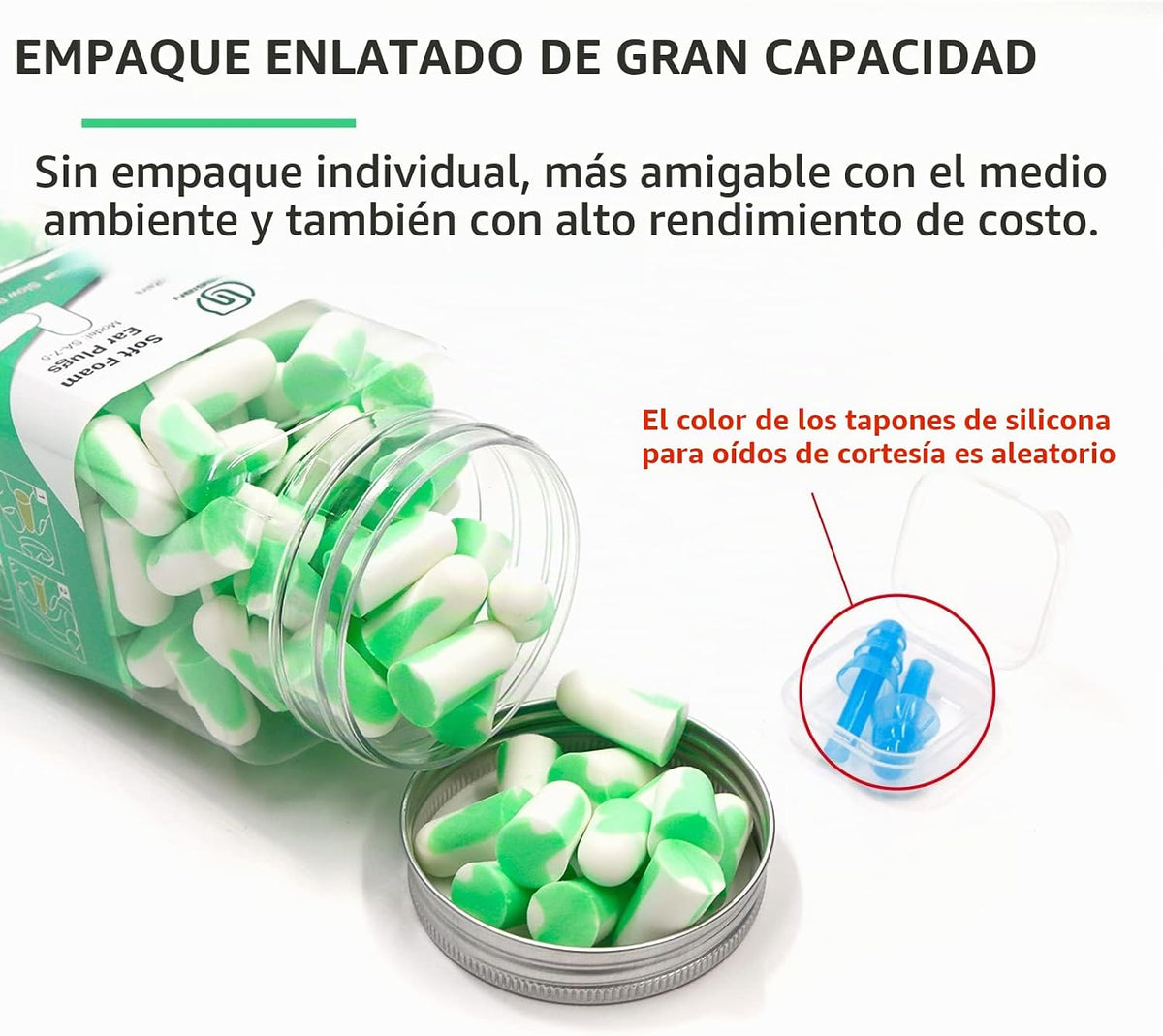 LYSIAN Tapones de espuma para cancelación de ruido, 60 pares, 38dB...