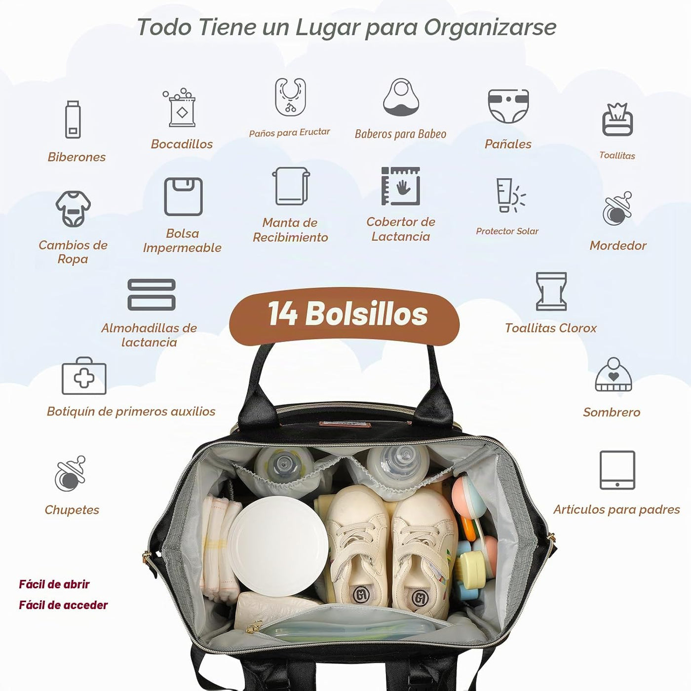 SUPROMOMI Mochila para pañales: bolsa de bebé grande para niños y n...