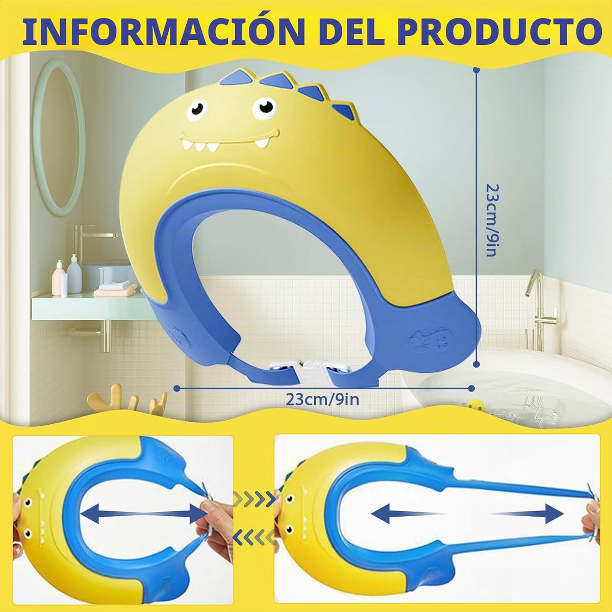 Thcbme Gorro de baby shower, gorro de ducha para niños, sombrero de...
