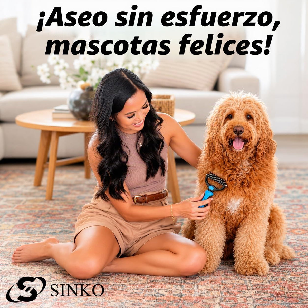 Sinko Cepillo de desprendimiento para perros y gatos, rastrillo y p...