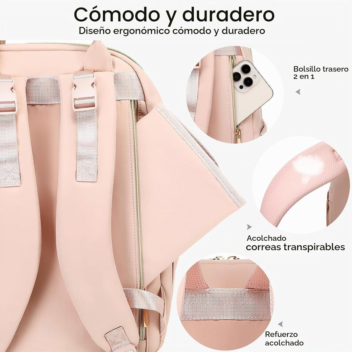 Mochila para pañales, grande, multifuncional, para niños, niñas y b...