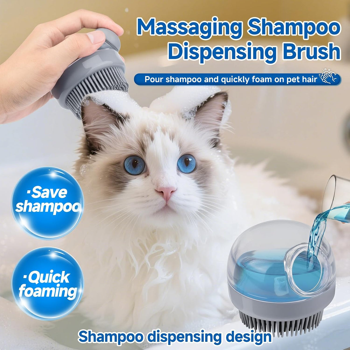 Cepillo de vapor para mascotas para perros y gatos, suministros de...