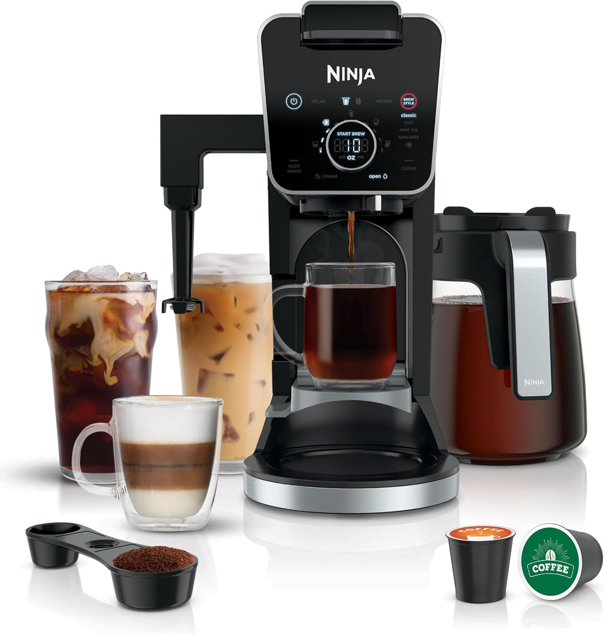 Ninja Cafetera de goteo con combo K Cup, sistema de café especial D...