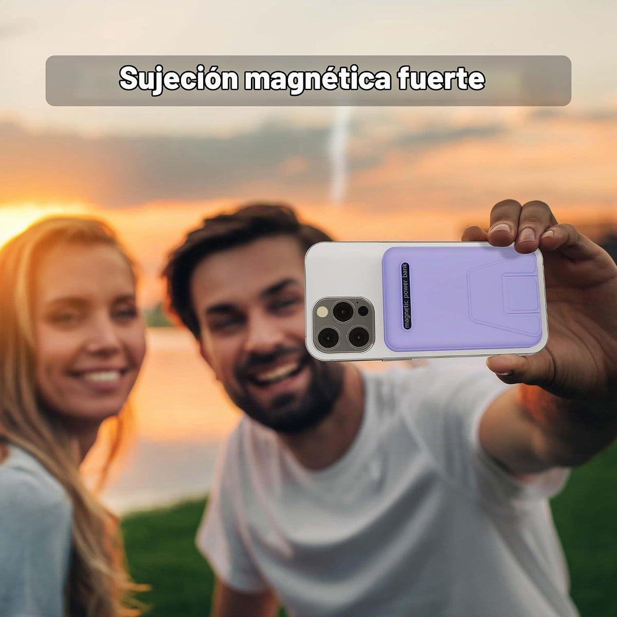 AOGUERBE Banco magnético del poder, cargador portátil inalámbrico 1...