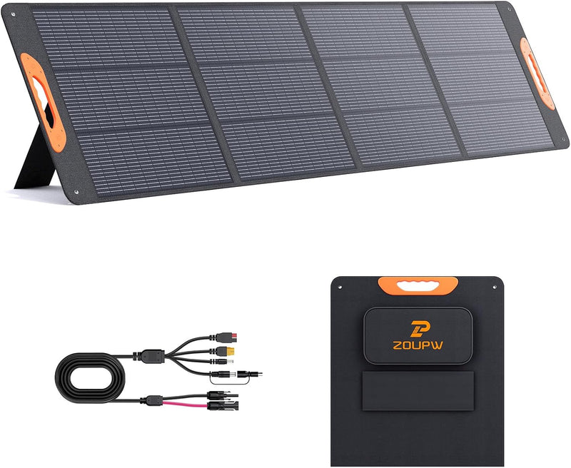 ZOUPW Panel solar portátil tipo N de 220 W de 16 BB para central el...