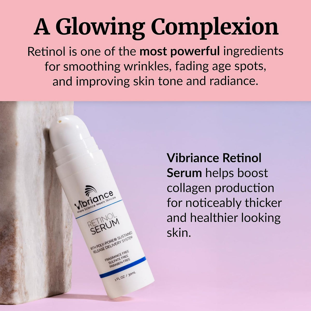 Vibriance Suero de retinol para cara, reduce la apariencia de arrug...