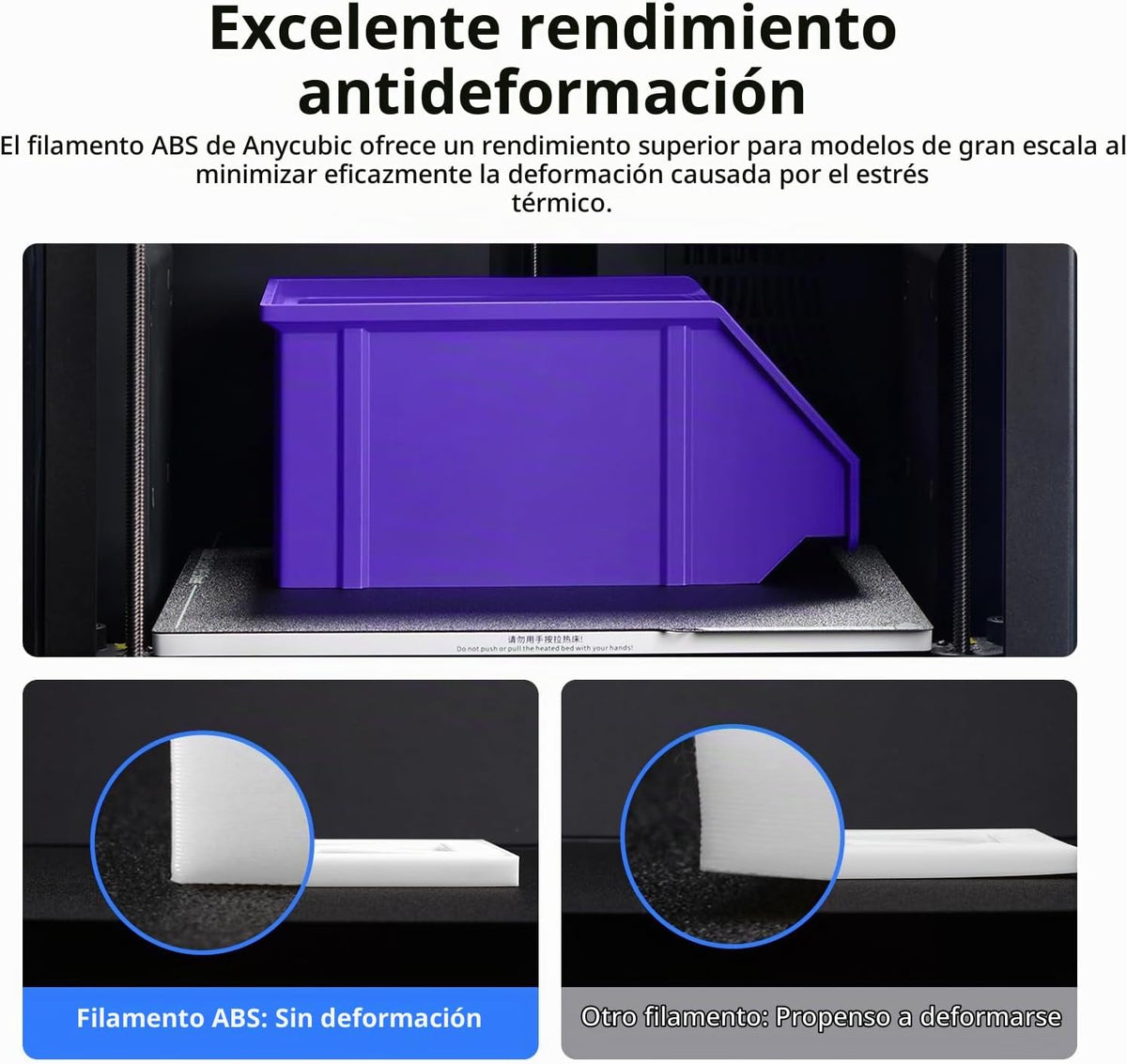 Anycubic Filamento ABS para impresora 3D de 1.75 mm, alta resistenc...