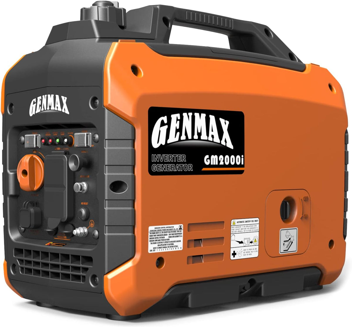 GENMAX Generador portátil, motor de gas ultra silencioso de 2000 W,...