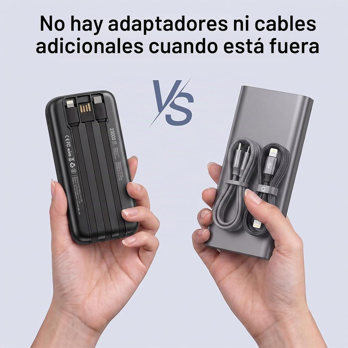 Paquete de 2 baterías de cargador portátil de 20000 mAh 2026 con ca...