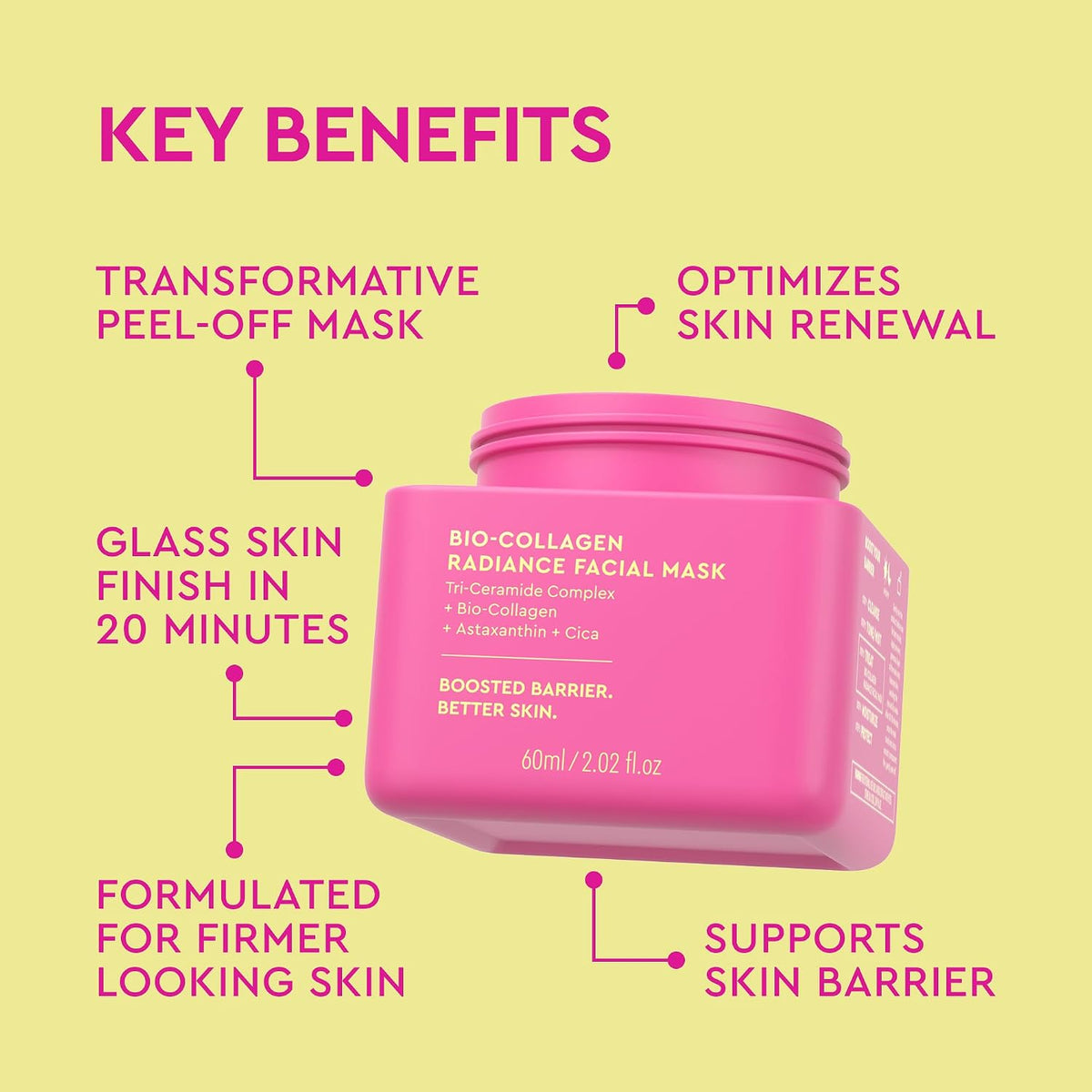 BYOMA - Mascarilla facial de bio-colágeno - Mascarilla despegable p...
