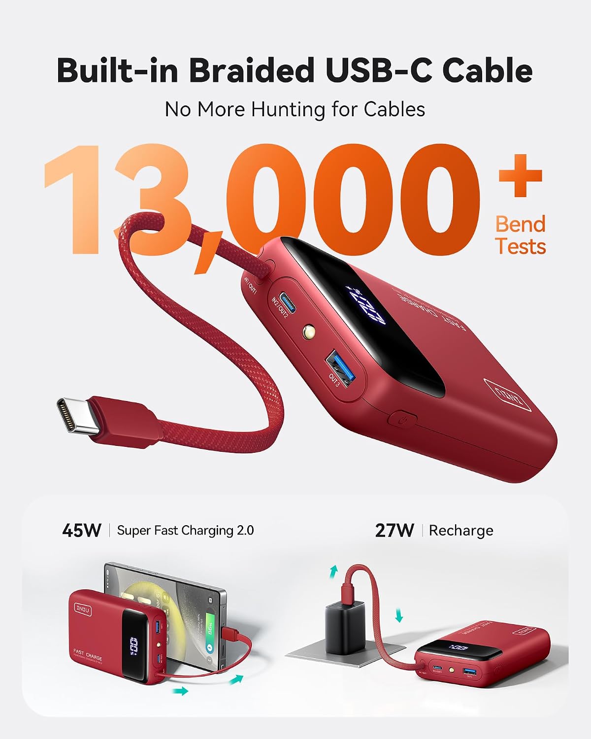 Cargador portátil INIU 20000mAh, banco de carga rápida más pequeño...