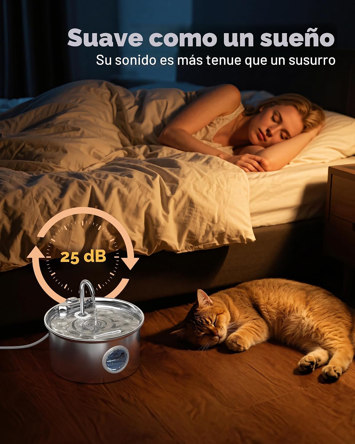 Fuente de agua para mascotas de acero inoxidable: fuentes de agua p...