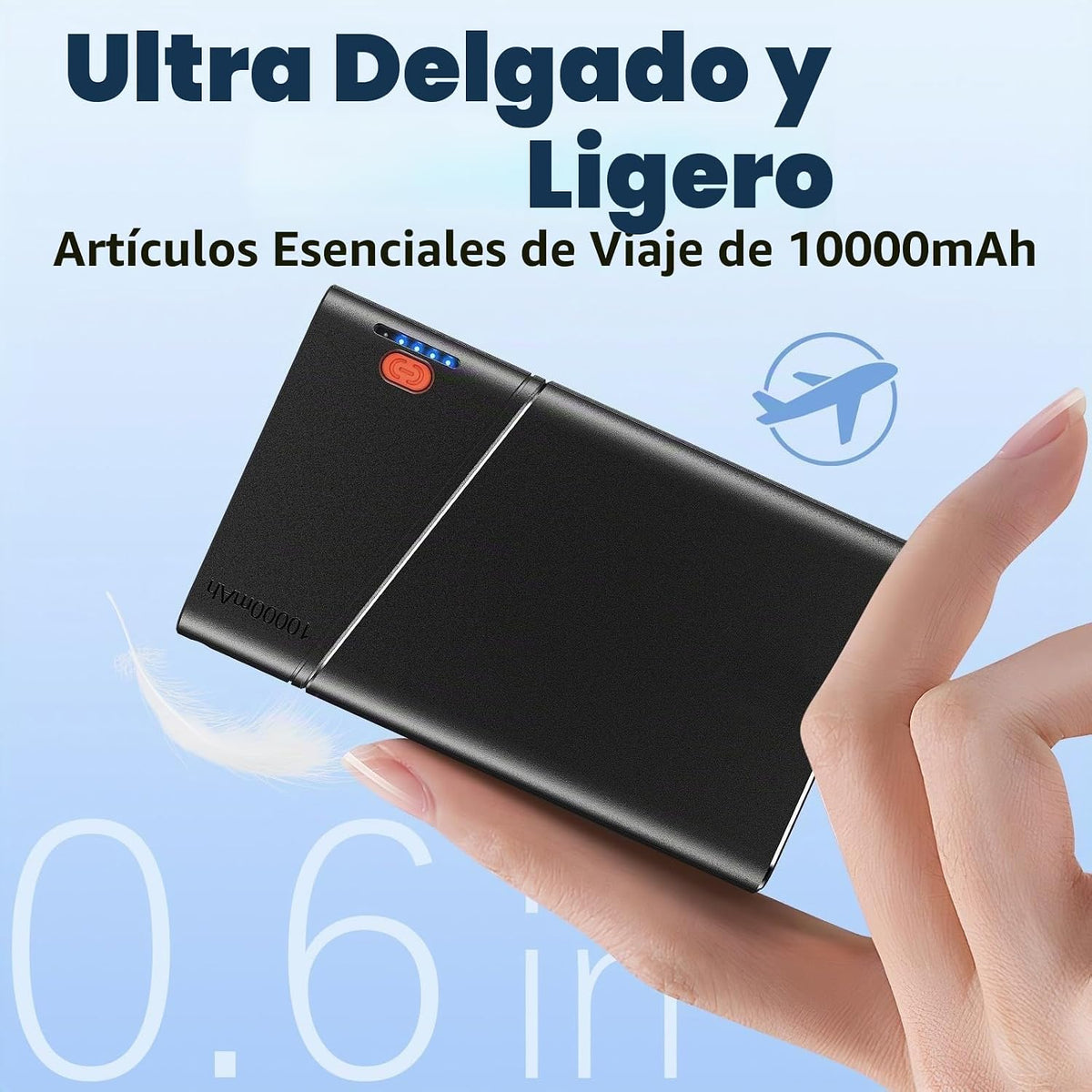 Aaoyun Banco de energía portátil de 10000 mAh, batería de carga ráp...