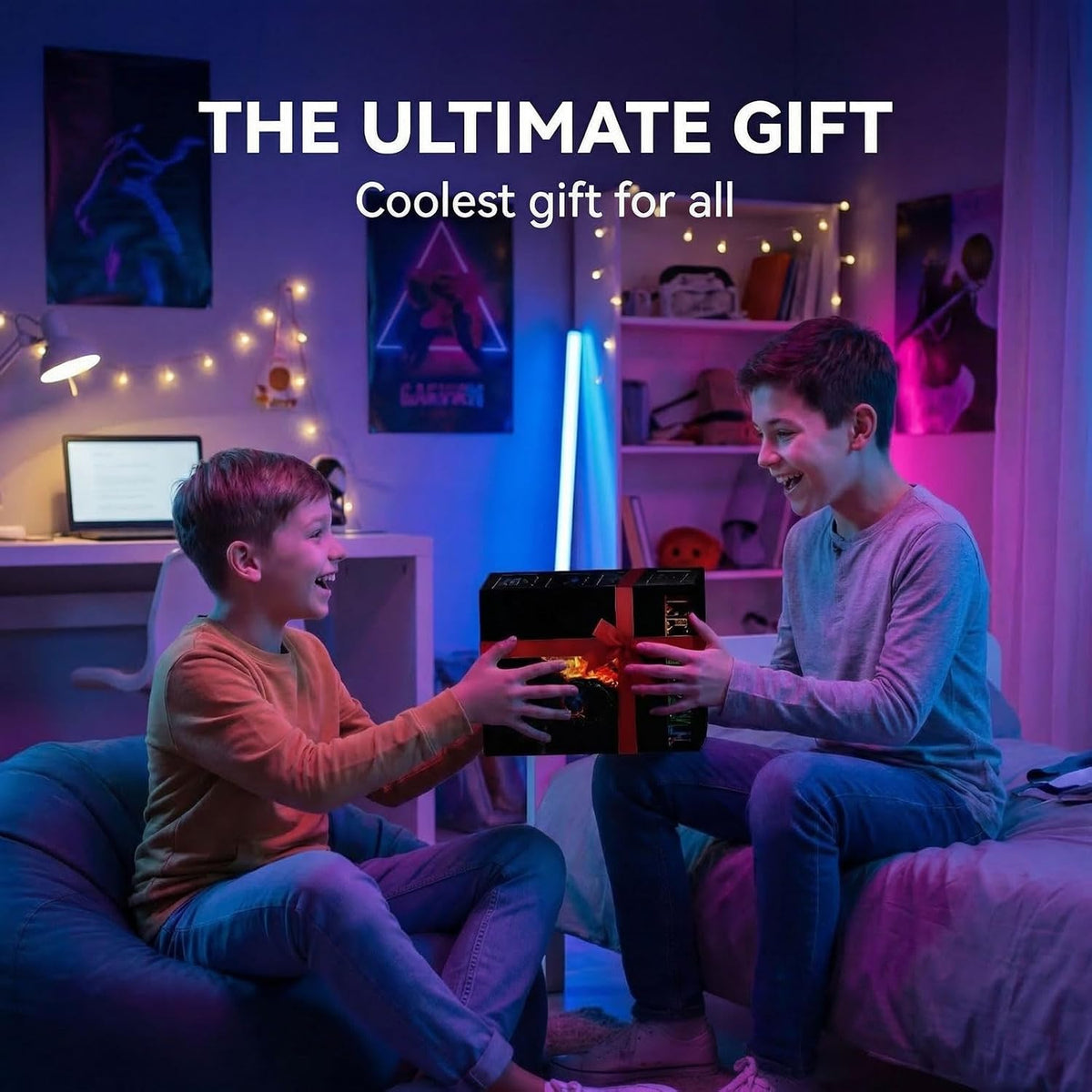 MEGOO - Máscara de luz LED con detección de gestos, regalos de Hall...