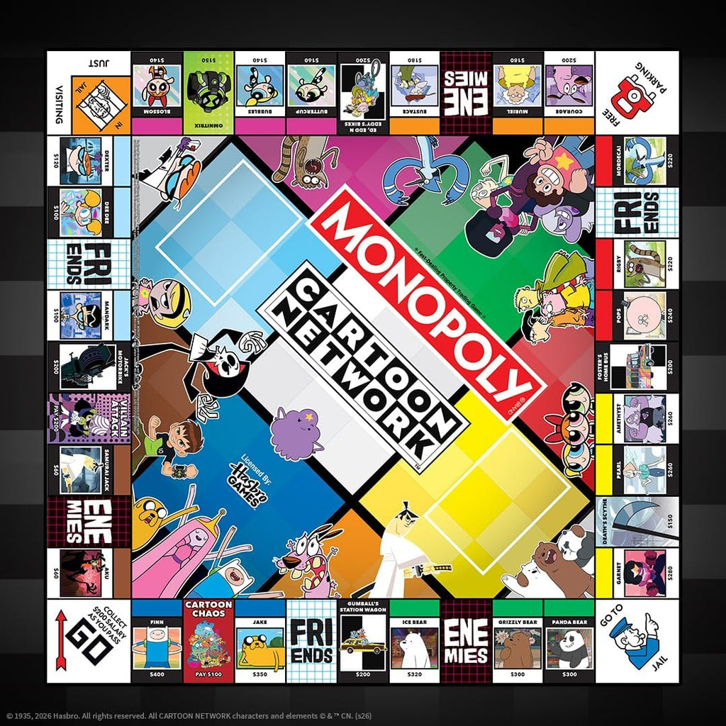 MONOPOLY: juego de mesa de Cartoon Network, compra vende personajes...