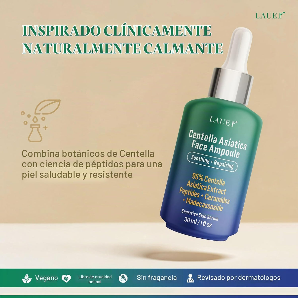 Centella Asiatica Ampolla Serum 95% Extracto de Madagascar Alivio d...