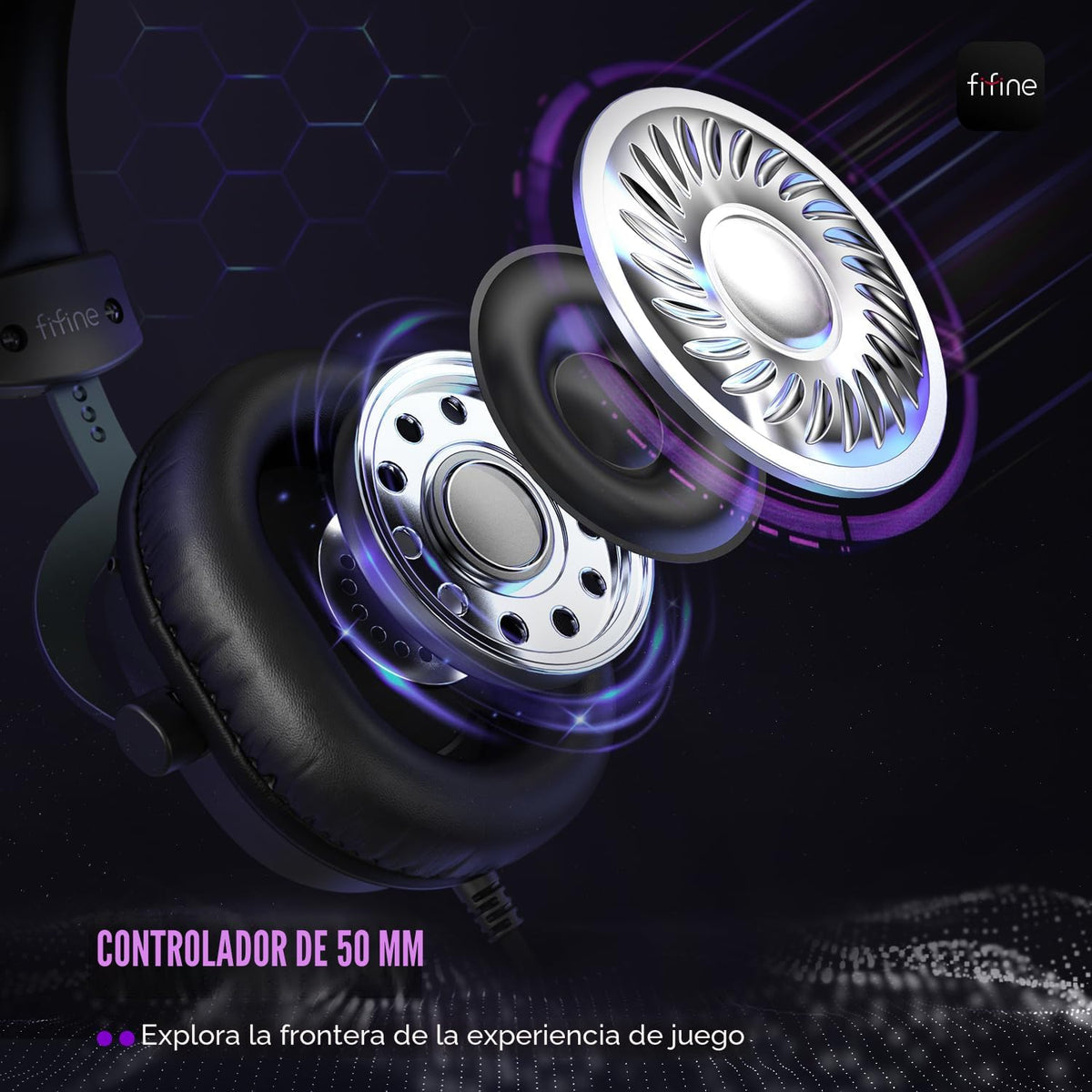 Auriculares para juegos con cable FIFINE H9 con micrófono, 3,5 mm y...
