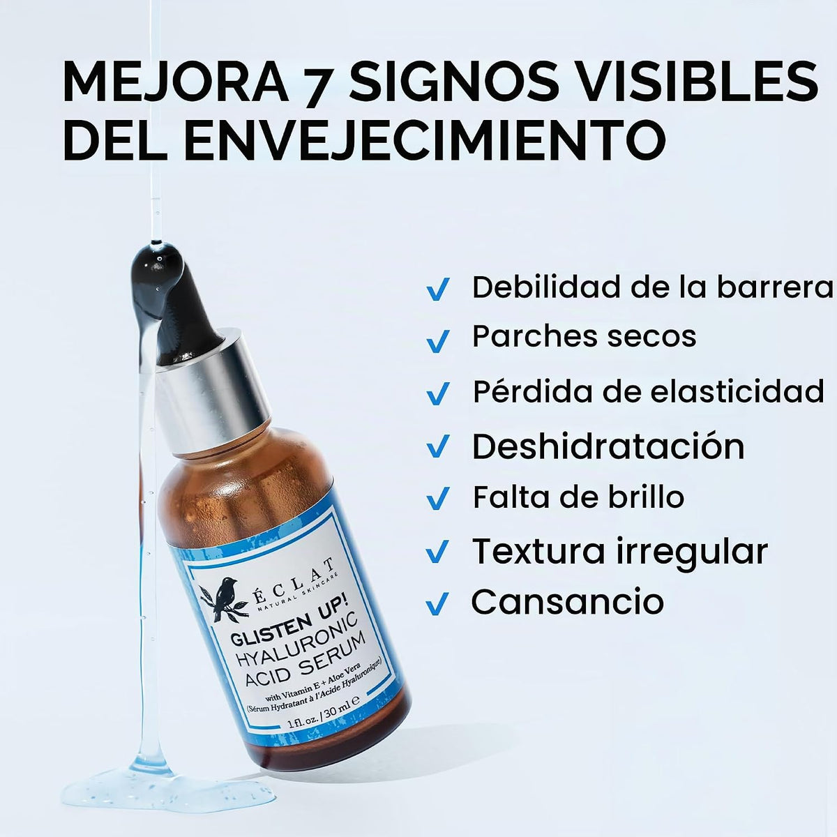 Suero facial de ácido hialurónico \u2013 Suero hialurónico puro al...