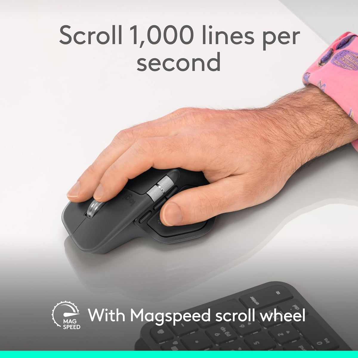Logitech Mouse inalámbrico ergonómico MX Master 4 con Hápticos, col...