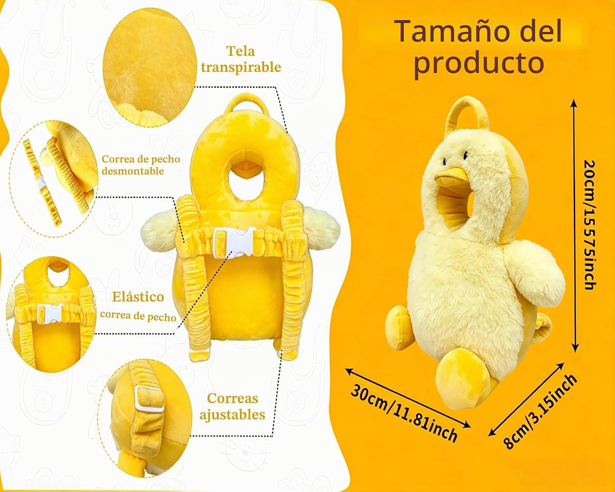 Protector de cabeza de bebé, mochila acolchada \u2013 Protector aju...