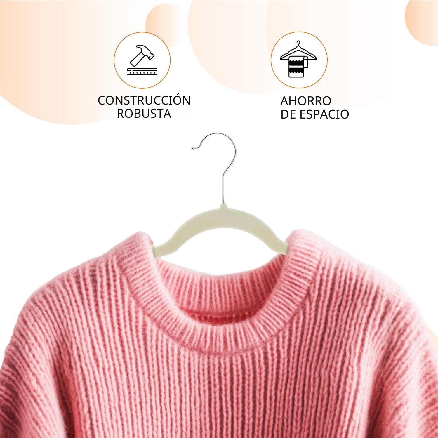 Ganchos finos de terciopelo antideslizantes para tr...
