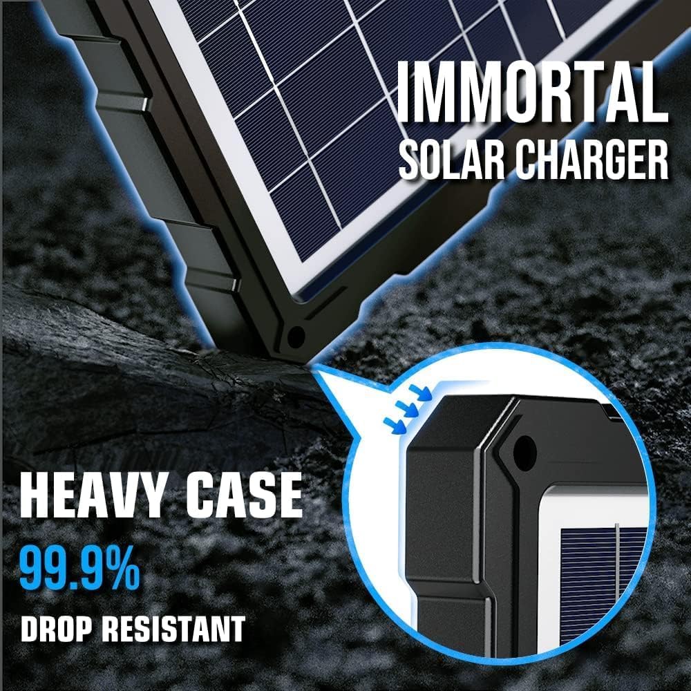POWOXI 20W 12V Cargador de batería solar Kit de mantenimiento de go...