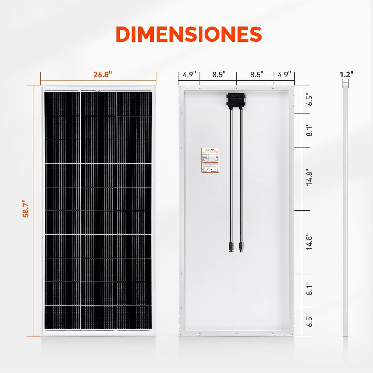 RICH SOLAR Panel solar de 200 vatios, 12V tipo N 18BB, 25% de alta...